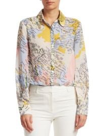 DEREK LAM 10 CROSBY - MAP PRINT BLOUSE at Saks Fifth Avenue